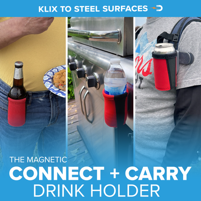KLIX® Kooleyo® Flex Clip | Drink Holster 12oz, 16oz, 20oz Insulated Can Cooler