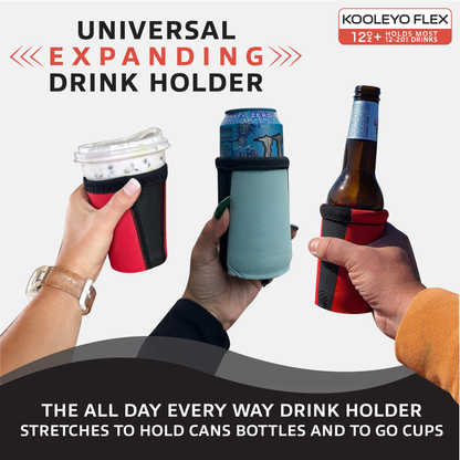 KLIX® Kooleyo® Flex Clip | Drink Holster 12oz, 16oz, 20oz Insulated Can Cooler